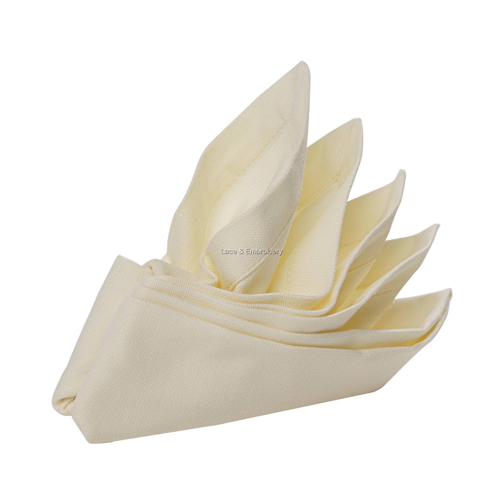 Cottage Yarn Napkin Ivory 133 100% Cotton Dinner Cloth Table Napkins